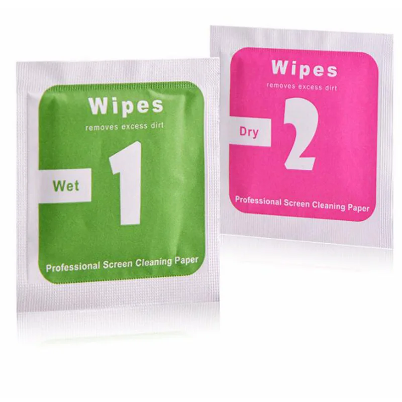 

Dry-Wet Wipes for Tempered Glass Screen Protectors Accessories Alcohol for Pad Mobile Phone Watch Screen Cleaning Cloth