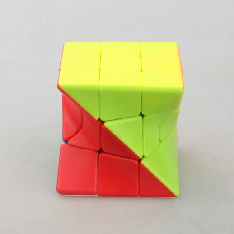 

New 3x3 Torsion Magic Cube Coloful Twisted Cube Puzzle Toy Skew Cube Stickerless Puzzles Colorful Educational Toys For Children