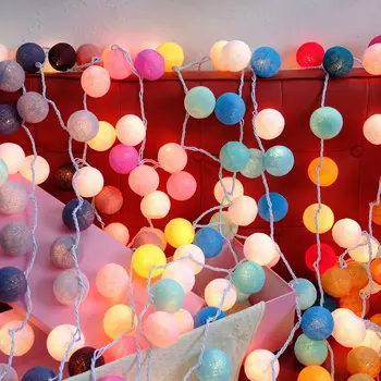 

Thailand cotton ball wave lamp LED flash string