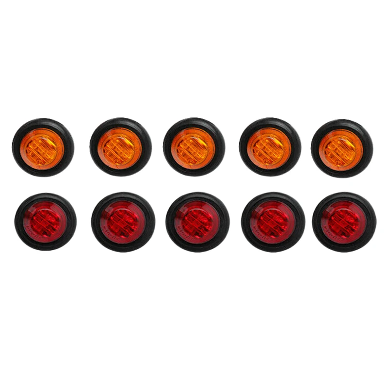 10X 3/4 дюйма 12V маркер светильник s Led грузовик прицеп круглый боковой Янтарный
