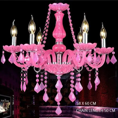 Modern Crystal Chadnelier for Kitchen Bar Dining room luster crystal Luxury Luminaire Red White Black Chandelier - Цвет абажура: pink crystal