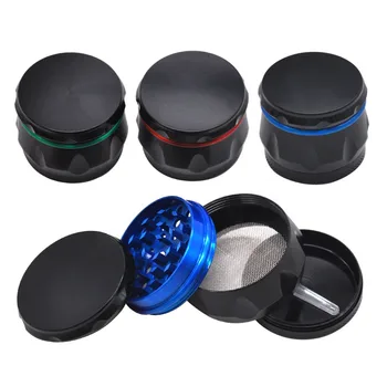 

1PC Aluminum Tobacco Crusher 4 Layers Herb Herbal Grinder 53mm Aluminum Cigar Cutter Spice Crusher Tobacco Smoking Accessories
