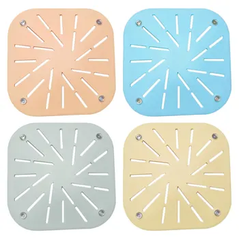 

4PCS Silicone Floor Drain Anti-blocking Sink Covers Sink Draining Covers Hair Proof Sink Filter Sink Draining Mesh for Hotel Sin