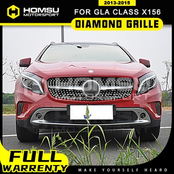 

diamond front race mesh For GLA class Grill X156 Diamond Front Grille for Mecedes Benz GLA200 GLA220 GLA260 2014-2016 grill