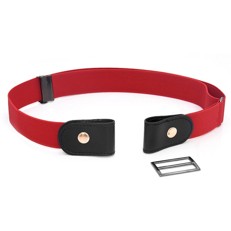 Lazy Person Belt Elastic Invisible Jeans Belt Simulation Leather Belt For Adult