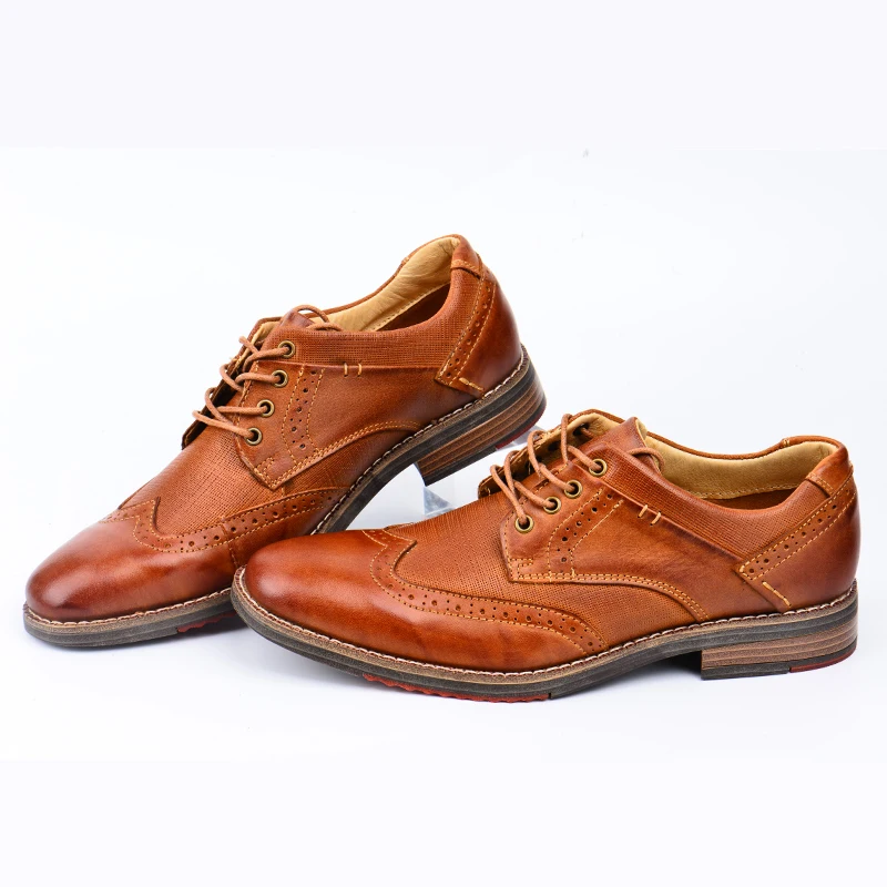 ZFTL/Мужские модельные туфли натуральная кожа британский стиль Ретро на шнуровке
