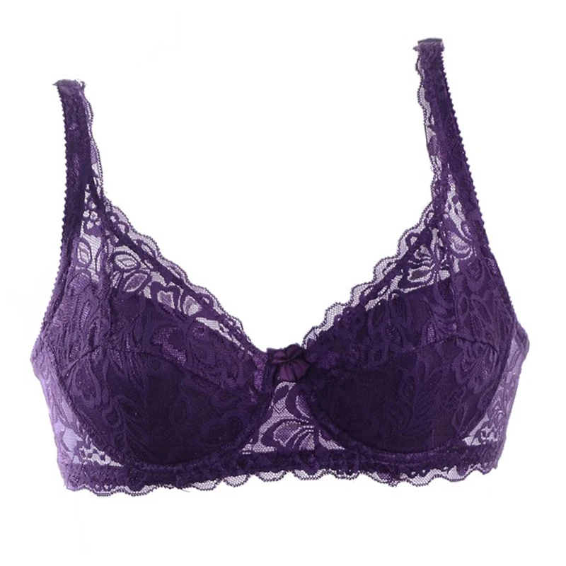 

Ladies Underwear Underwire Plunge Push Up Embroidery Brassiere Floral Lace Bras Lingerie BH 32 34 36 38 40 42 44 A B C D DD E F