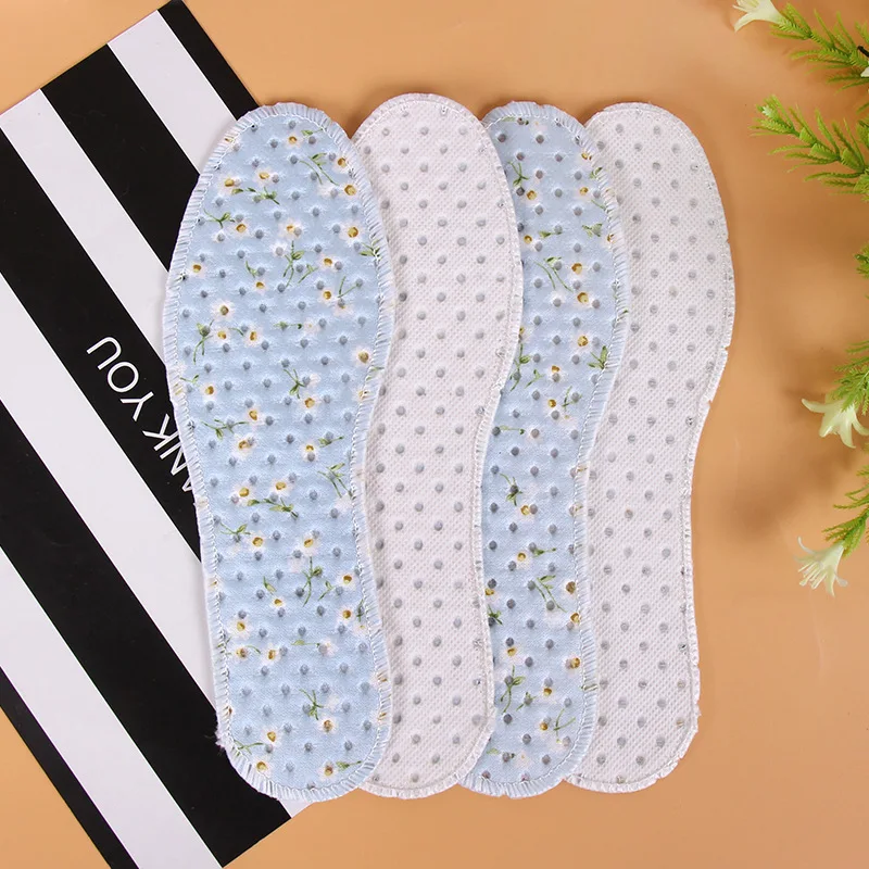 

Limited Time Small Green Flowers Drug Insole Military Training Breathable Sweat Absorbing Men And Women Shock Absorption Socklin