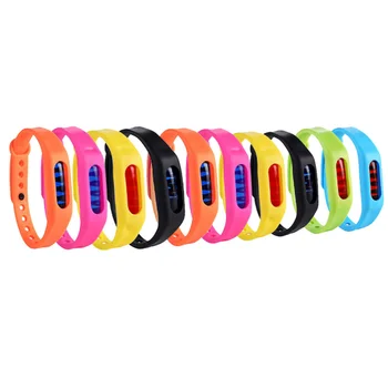 

10Pcs Mosquito Repellent Wristband Insect Repellent Band Plant Essential Oil Silicone Bracelet for Kids Adults (Assorted Color)