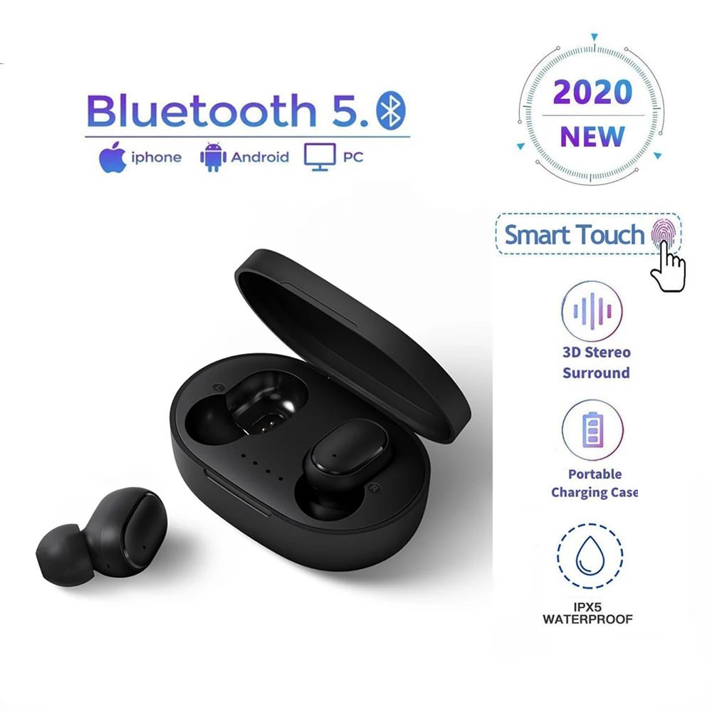 NEW TWS Earphone Bluetooth 5 0 Earphones Wireless Headphone Voice Control ANC Earbuds Chager Power Bank for Xiaomi Apple Huawei