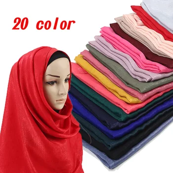 

New Smooth Shiny Satin Scarf Shawls Plain Solider Colors Thicken Long Bis Size Hijab muslim scarves/scarf Wholesale price