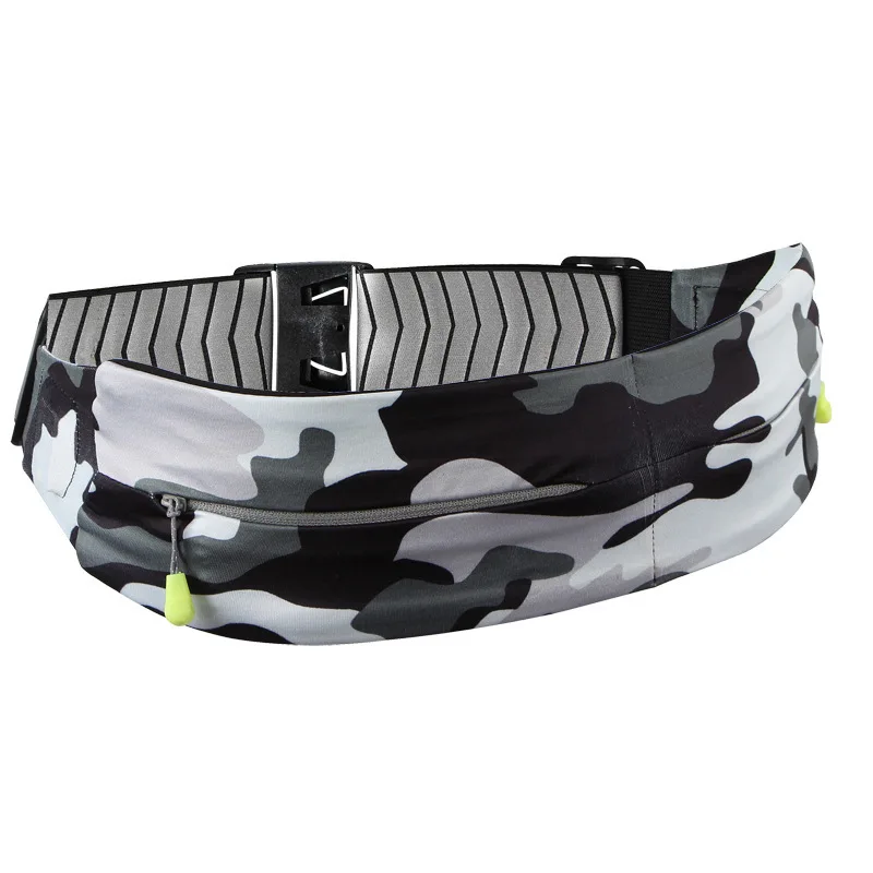 Dazzling camouflage Отражающий легкий тонкий пояс для бега Сумка для бега поясная сумка путешествия деньги марафон тренажерный зал тренировки фитнес 6 в держатель мобильного телефона - Цвет: Dazzling camouflage