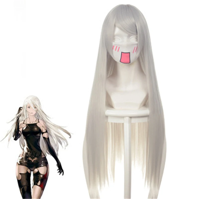 

Nier:automata A2 Anime Bleach Ukitake Cosplay Wig Long Straight Heat Resistant Synthetic Hair Halloween Costume Role Play Wigs