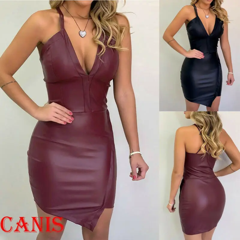 Женское сексуальное облегающее платье для вечеринки без рукавов Клубное