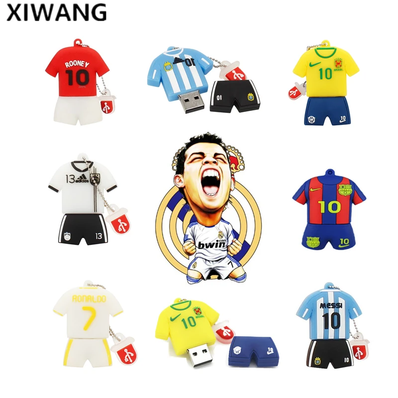 Usb флеш-накопитель 128 ГБ модная футбольная одежда серия рубашка карта памяти 4 8