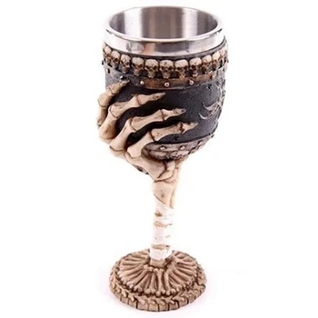 

AFBC 3D Creative Mug Tankard Striking Skull Warrior Tankard Viking Skull Beer Mug Gothic Helmet Drinkware Vessel