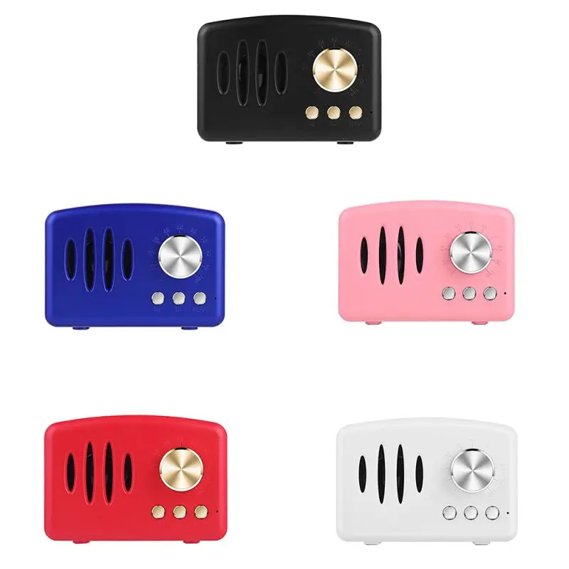 Хит, ретро bluetooth-динамик, новейший маленький компактный беспроводной сабвуфер с поддержкой tf-карты, портативный цветной маленький беспроводной динамик