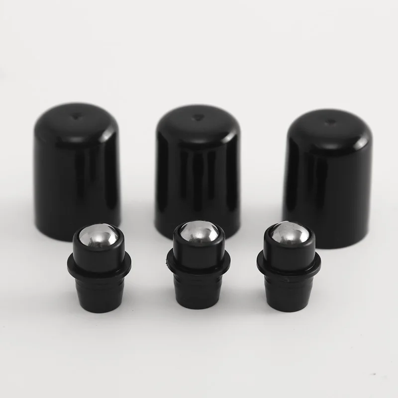 Rolo de Metal Rolha com Tampas Plug para 10ml ml de Perfume de Vidro Lote Aço Bead Bola ml 30 15 Rolo no Frasco 50 Pçs - 18mm 5 Plug para 10ML ML ml 50 30