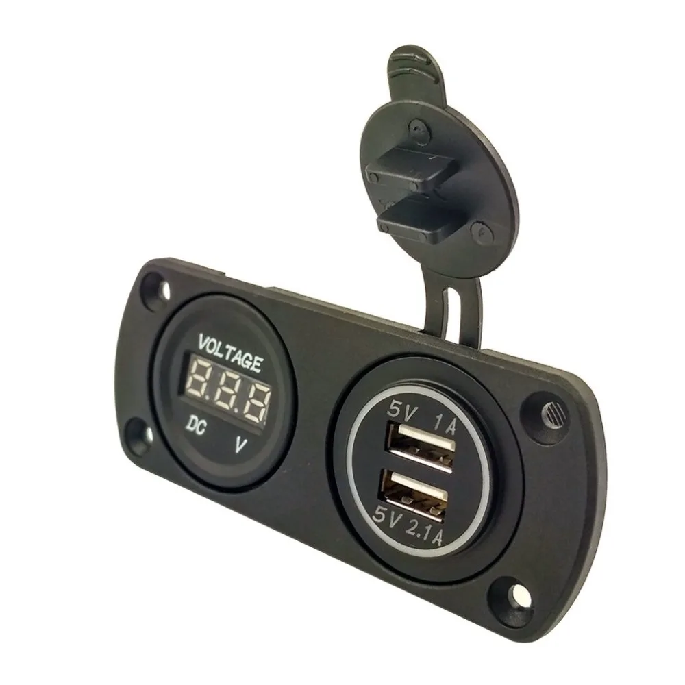 Двойной USB авто розетка для автомобильного прикуривателя разветвитель 3.1A адаптер питания зарядное устройство для мобильного телефона цифровой вольтметр дисплей
