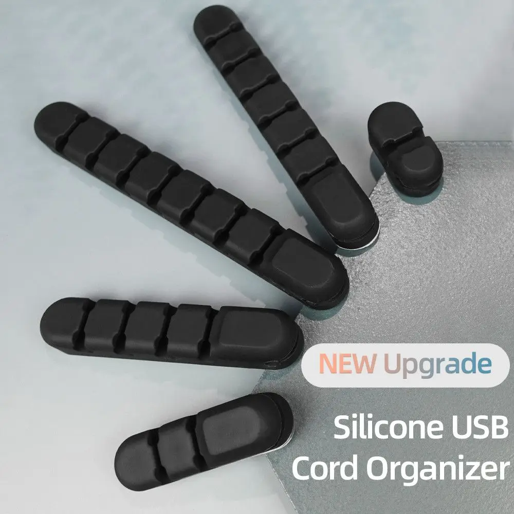 

Silicone USB Cable Organizer Wire Winder Office Desktop Management Clips Management Fixer For Mouse Headset Keyboard Line Holder