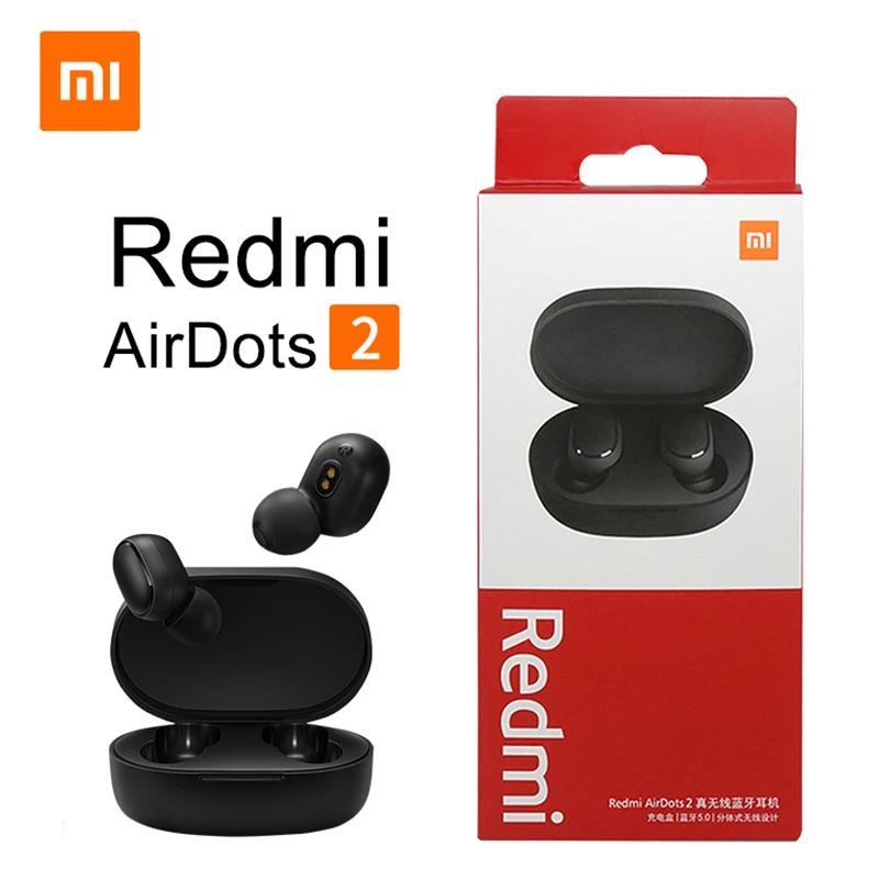 Xiaomi Redmi AirDots 2 TWS Bluetooth 5.0 Earphone Noise Reduction with Mic AI Control Redmi AirDots 2 Wireless Headphone Headset - ANKUX Tech Co., Ltd