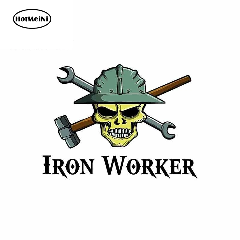HotMeiNi 13 см x 9 8 для Ironworker череп жесткий водонепроницаемый аниме тонкая наклейка