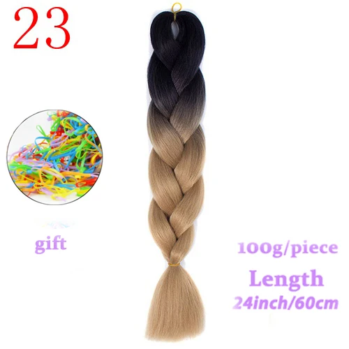 #350 MERISIHAIR, 24 дюйма, Омбре, синтетические, вязанные волосы для наращивания, огромные косички, прически, розовый, красный, синий, плетеные волосы - Цвет: #350