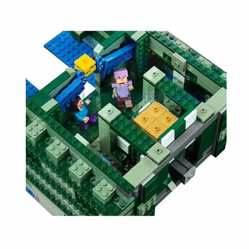 Ocean Monument Building Blocks With Steve & Guardian Action Figures Compatible My World Bricks Set Gifts Toys 21136 Ocean Monument Building Blocks With Steve & Guardian Action Figures Compatible My World Bricks Set Gifts Toys 21136