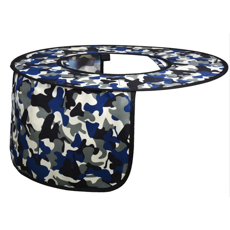 

Summer Camouflage Hat Sunshade Outdoor UV-Proof Hard Hat Shade Protects Neck Face Hat Curtain Fishing Hat