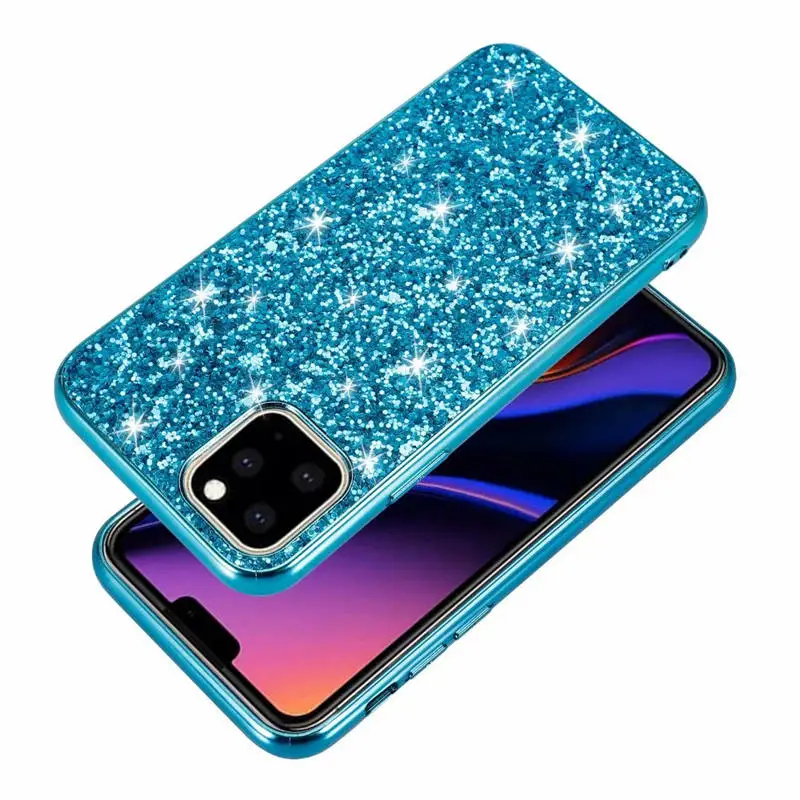 Чехол для iphone 11 i phone11 pro max блестящий силиконовый чехол с блестками чехлы