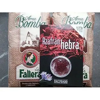 Click to open expanded view Lot of 2kg. Paella Bomba Rice La Fallera + 0,375gr Saffron threads Hacendado
Click to open expanded view Lot of 2kg. Paella Bomba Rice La Fallera + 0,375gr Saffron threads Hacendado