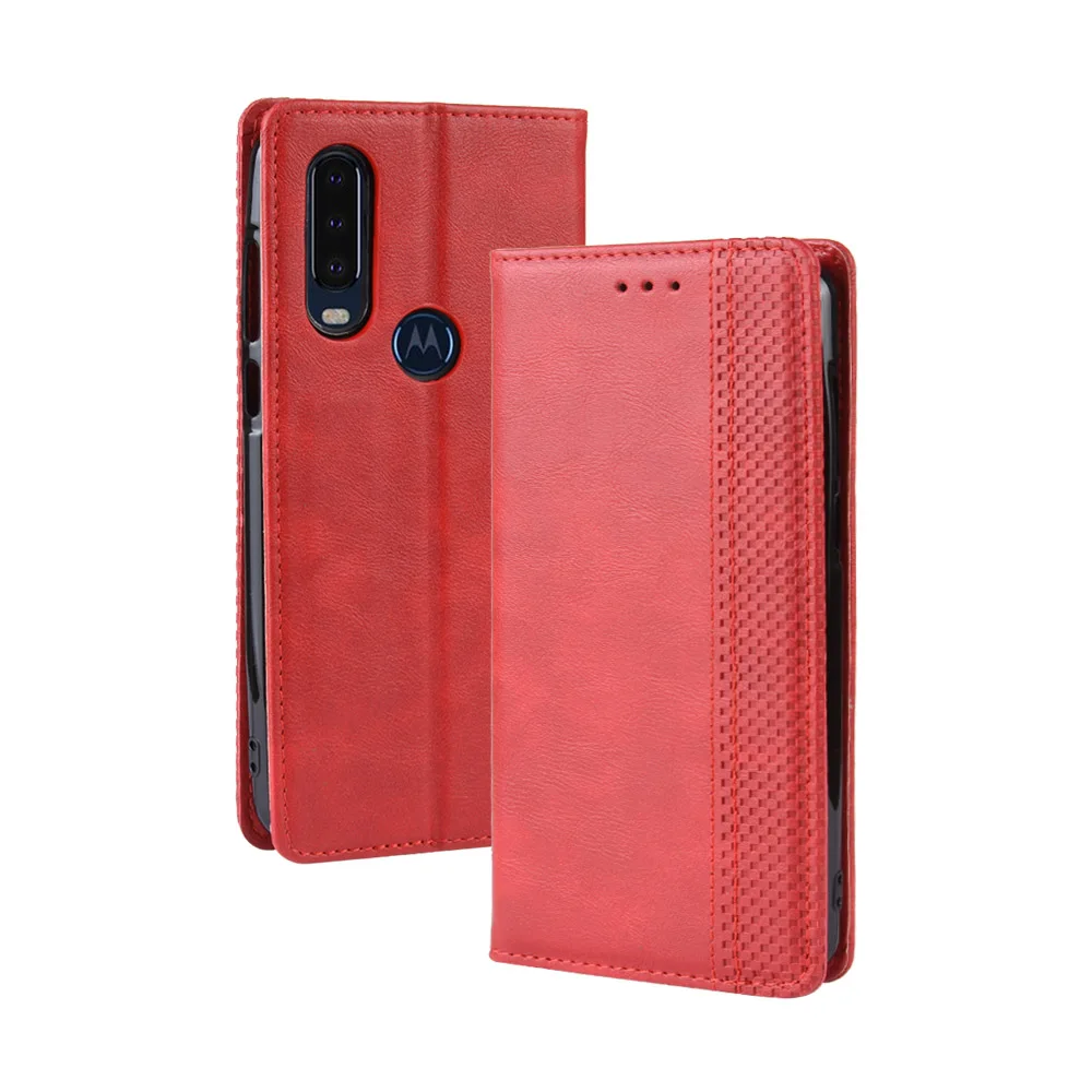 Магнитный винтажный кожаный чехол Премиум Coque для Motorola Moto P40 power P40 power Case 6,0 дюйма Flip Frivolous анти-осенний чехол