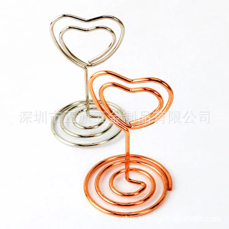 50 Mm Heart Shape Notes Folder Business Card Holder Wedding Seat Clamp Cross Border Currently Available the Same Day Delivery