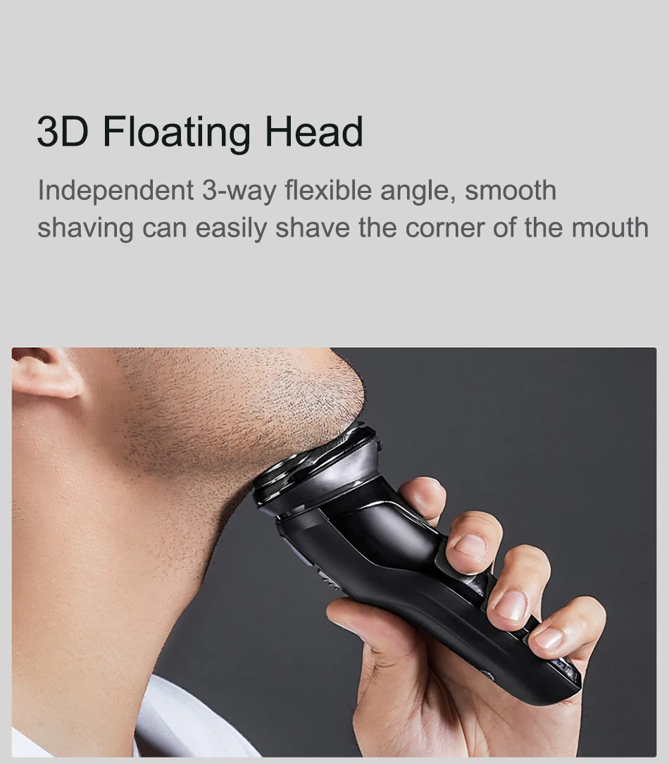 4-SOOCAS SO WHITE ES3 Electric Shaver Razor Xiaomi Shaving Machines IPX7 LED Digital Display 3D Rechargeable Trimmer Beard For Men