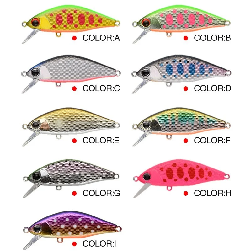 1pcs Japan Design High Quality Hard Fishing Lure Pesca Issen 45mm 4g Sinking Stream Bait for Trout Pike Perch Bass