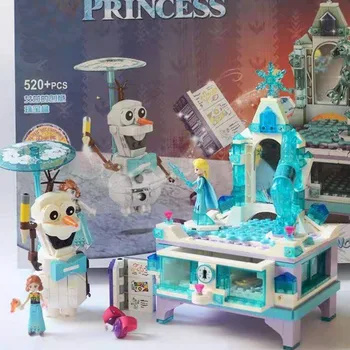 

2020 Elsa's Jewelry Box Creation Building Blocks With Action Figures Compatible Lepining Frozeninglys Sets Toys Children 41168