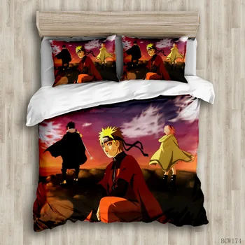 

3D Naruto Bedding Set Duvet Covers Cartoon Anime Naruto Comforter Bedding Sets Bedclothes Bed Linen (NO sheet)
