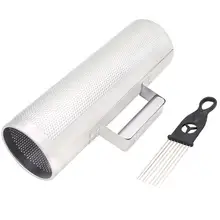 

Stainless Steel Guiro Instrument with Scraper Latin Percussion Musical Tool