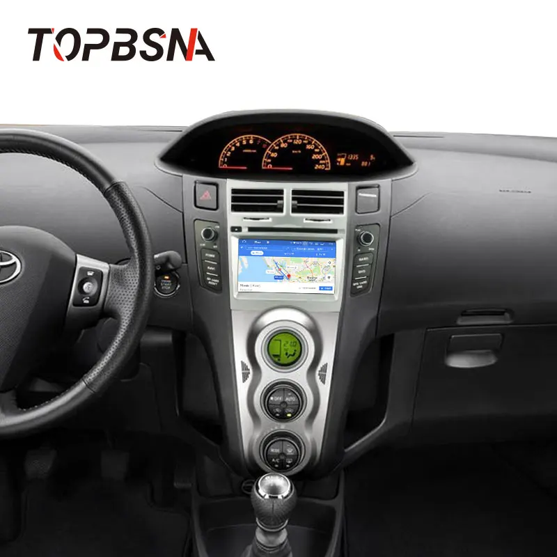 TOPBSNA Android 9,0 автомобильный dvd-плеер для Toyota Yaris 2005-2011 2 Din автомагнитола gps навигация Мультимедиа Стерео Wi-Fi RDS головное устройство