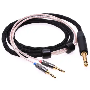 

Black bushing 16 Cores 5N Pcocc Hifi cable NEW 2x3.5mm For Hifiman Arya HE1000se HE5se HE6se HE4xx Headphone Upgrade Cable
