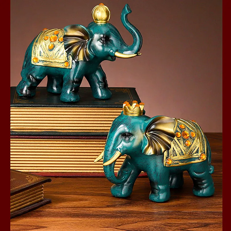

Подарок в юго-восточном азиатском стиле, Красочный Слон, полимерные украшения, пара, гостиная, крыльцо, винный шкаф, офисные украшения для дома