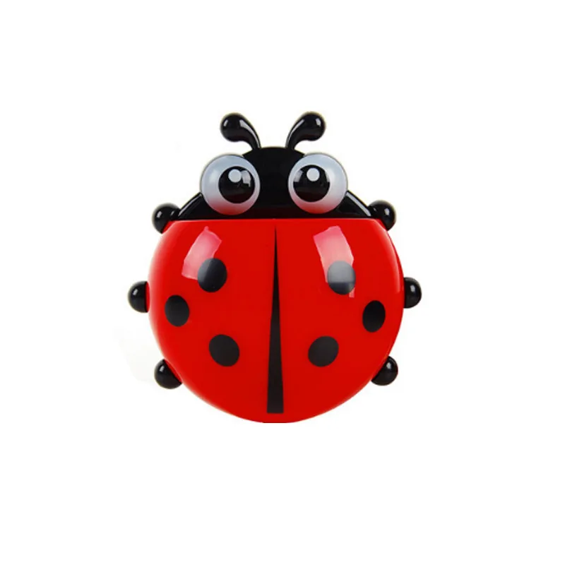 Держатель для зубной щетки в виде божьей коровки Suction Ladybird зубная паста Ванная комната комплекты бытовые товары с бесплатной доставкой - Цвет: Красный