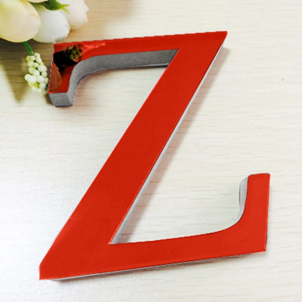 26 букв DIY 3D зеркальная самоклеящаяся Съемная плитка зеркальная наклейка украшение комнаты акриловая Настенная Наклейка художественная Фреска