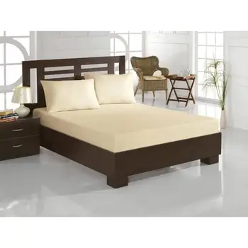 

Combed cotton Double Personality Fitted Sheets Cream