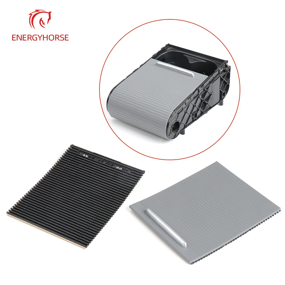 Carbon Fiber Interior Car Sliding Shutters Cup Holder Roller Blind Cover Replacement For Volkswagon VW Passat B6 B7 CC 3CD857503