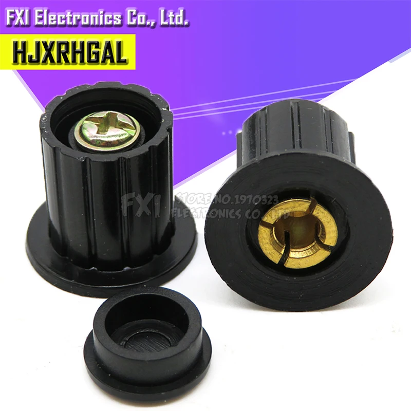 Black Knob Button Cap 5PCS Suitable for WXD3-13-2W-turn around Special Potentiometer Knob potentiometer knobs