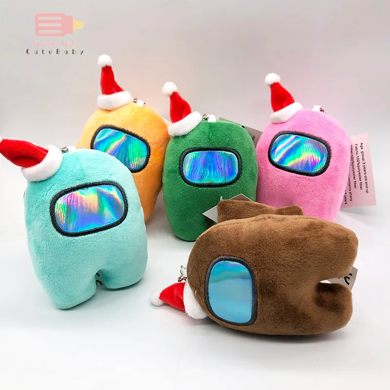 

50pcs/lot 10cm Among Us As Plush Stuffed Soft Dolls The Squeaks Squeeze Press Sound Plushie Squishy Game Toy for Kid Anti Stress