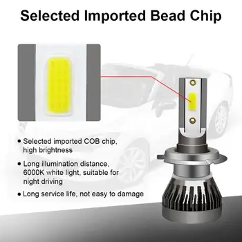 

1Pc H7 CAR LED Headlight Conversion COB Bulb 90W 12000LM White High Power 6000K Light Bulb Xenon New
