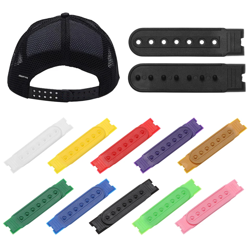 10 Estensori Regolabili Per Cappelli In Plastica – Chiusura A Scatto Per Baseball, Cowboy E Berretti Sportivi (Nero)