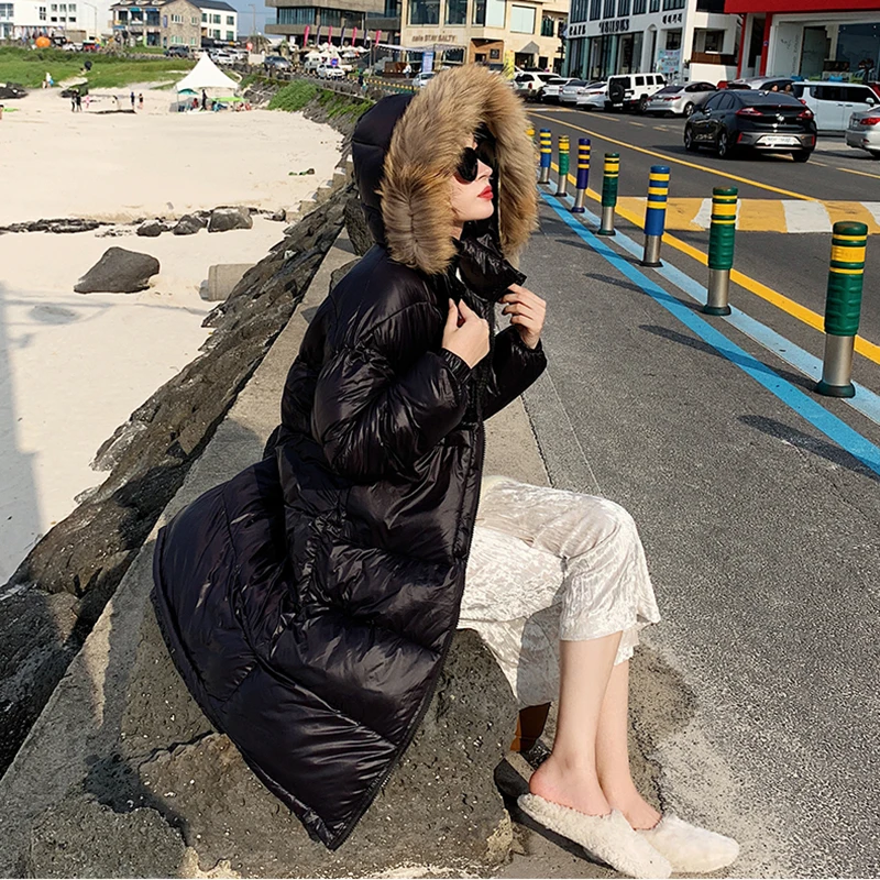 

2019 Winter Warm Parka Women Thicken Cotton Padded Outwear Female Hooded Down Cotton Jacket Coat Large Loose Feminine overcoats